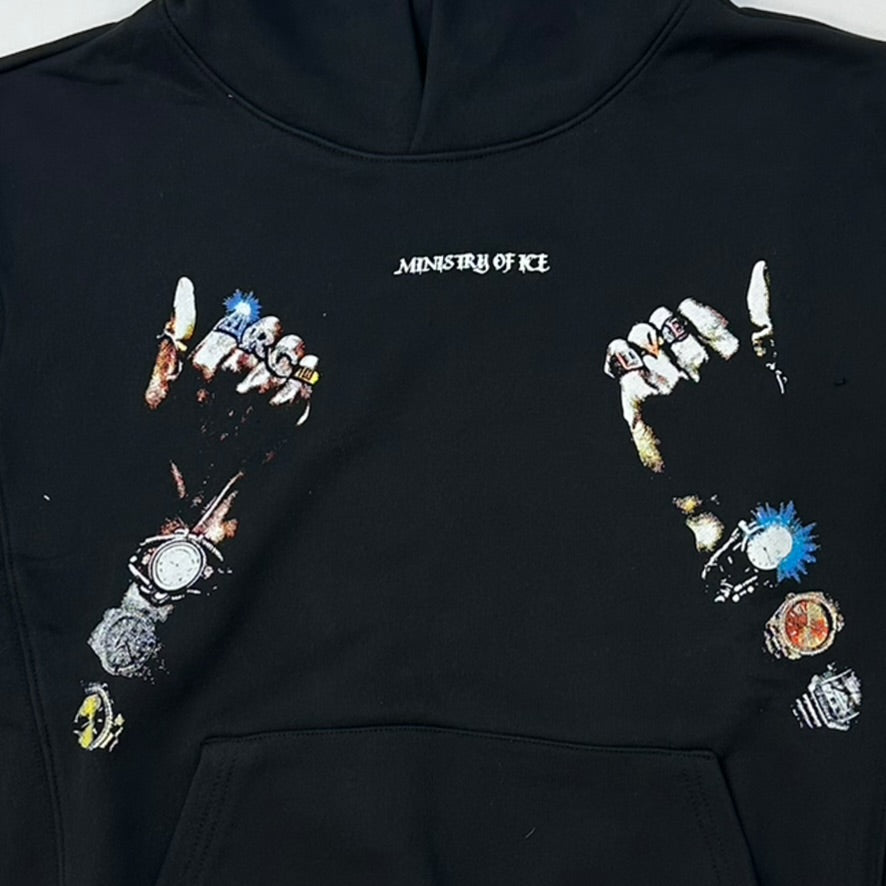 Wrist Bling Hoodie - Black