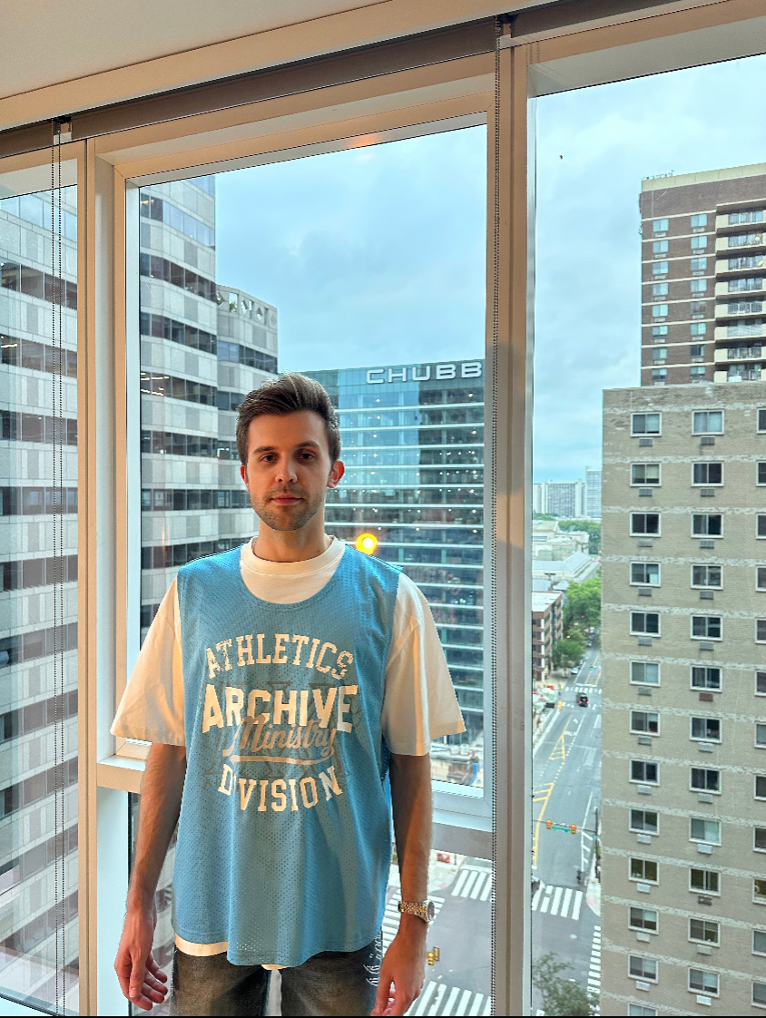 ARCHIVE MINISTRY iLL AND ALL JERSEY TEE - BABY BLUE