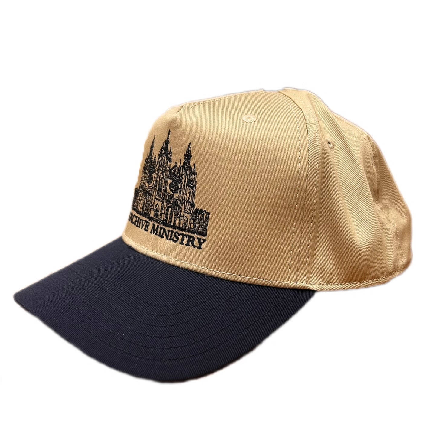 AM Cathedral 5 Panel Low Profile Hat - Navy / Khaki