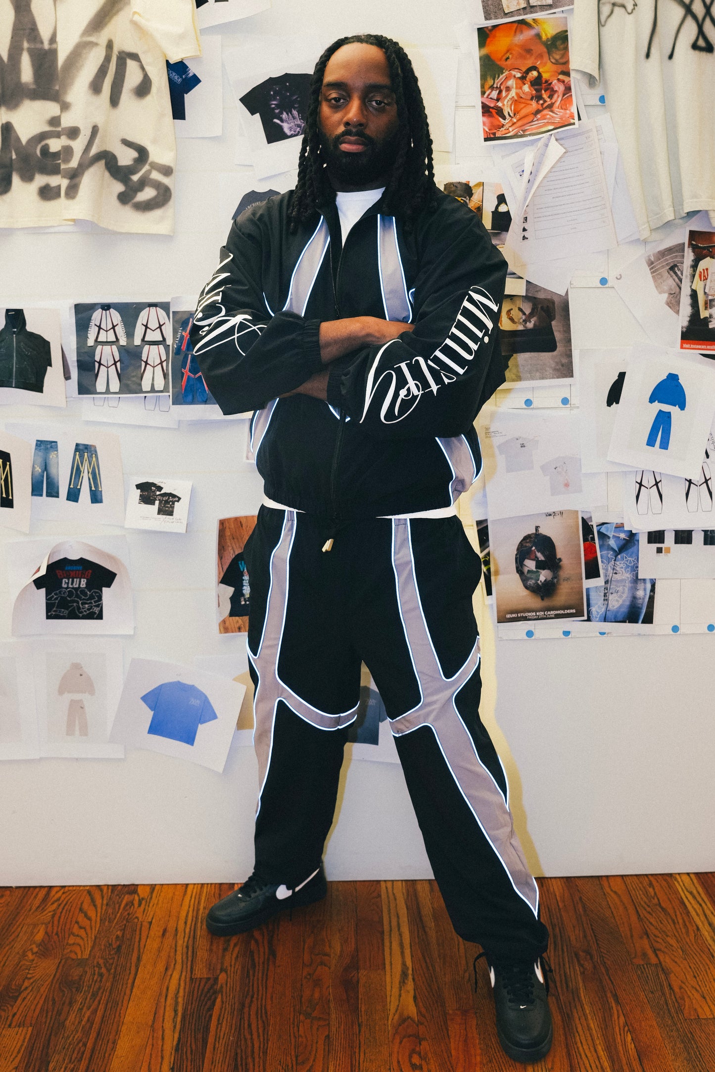 AM TRON 3M TRACK JACKET - BLACK