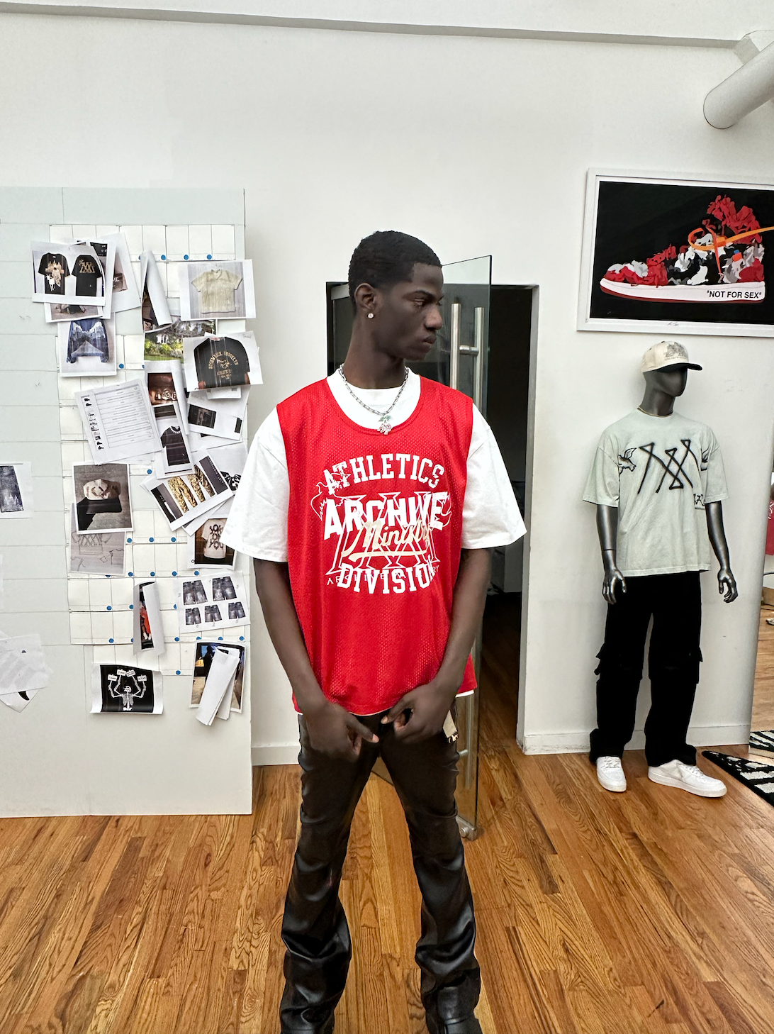 ARCHIVE MINISTRY iLL AND ALL JERSEY TEE - RED