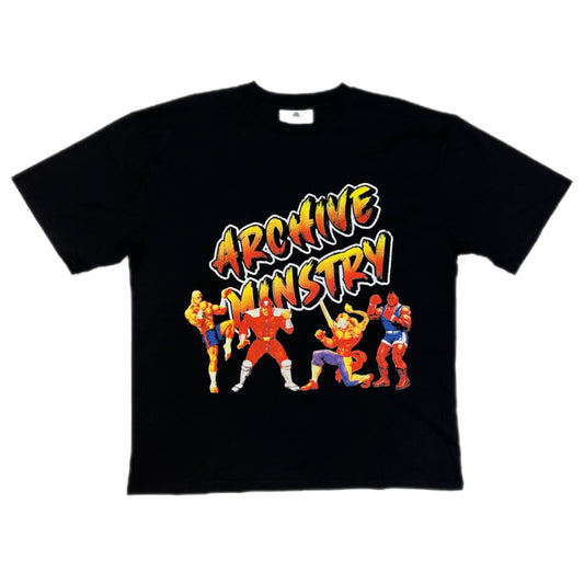 ARCHIVE MINISTRY ARCADE TEE - BLACK
